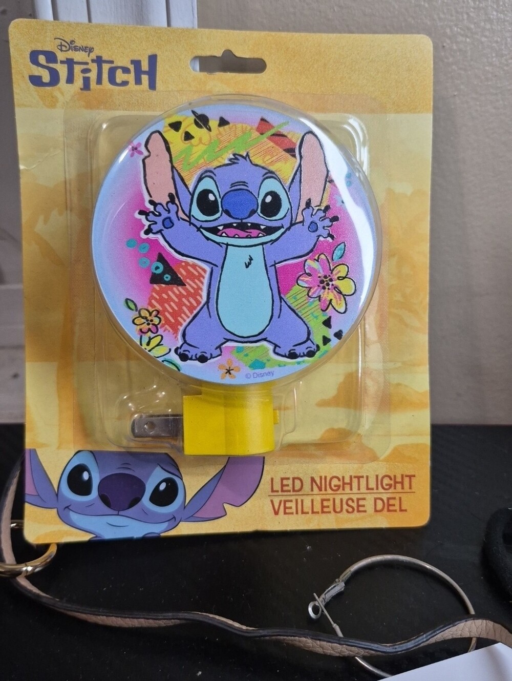 Disney Stitch LED Night Light - Purple, Yellow